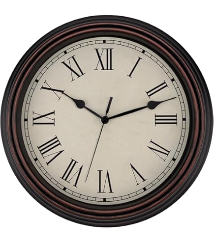Amazon.com: Lafocuse 12 Inch Black Wall Clock Roman Numerals